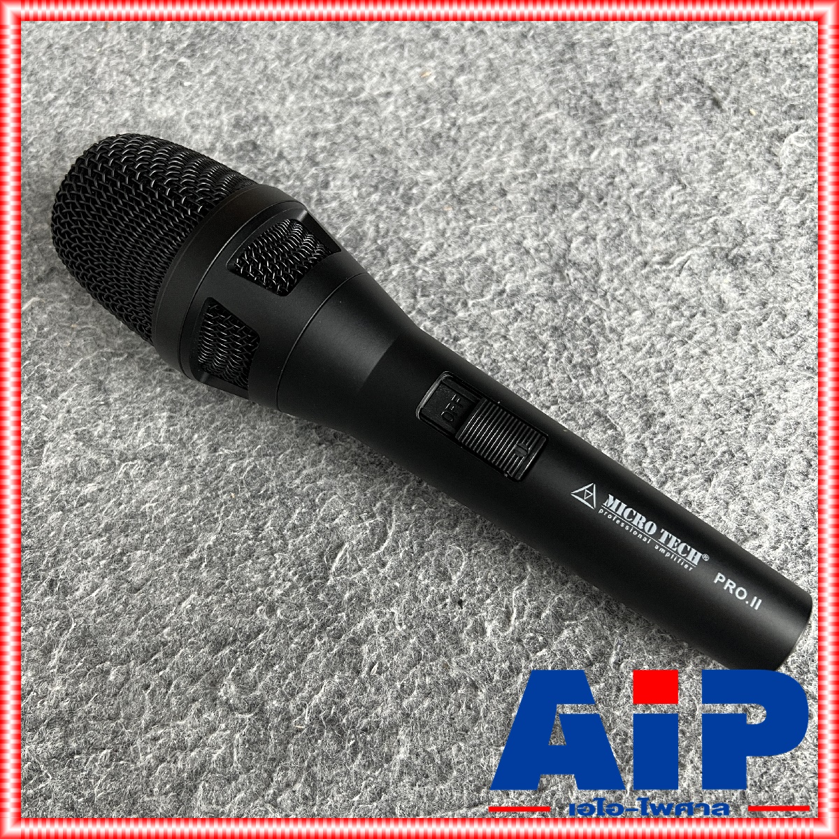 สีดำ MICROTECH PRO.II ไมค์สาย ไมค์โครโฟน พร้อมสาย5เมตร MICRO TECH PRO II ไมโครเทค ไมค์คาราโอเกะ ไมค์ ไมค์ร้องเพลง MICCROPHONE เอไอ-ไพศาล