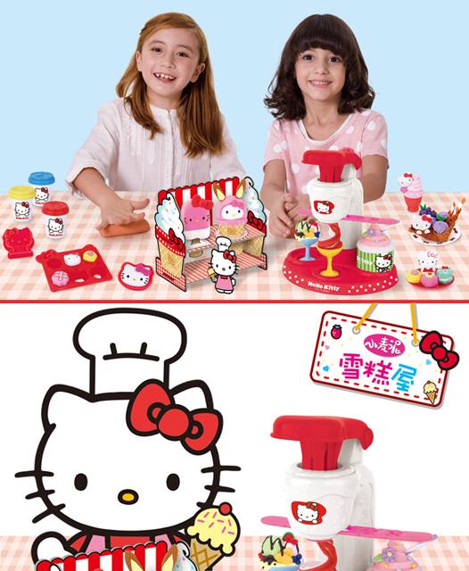 KT8609 เซตแป้งโดว์คิตตี้ ชุดใหญ่ (ของมือ 1 กล่องไม่สวย)