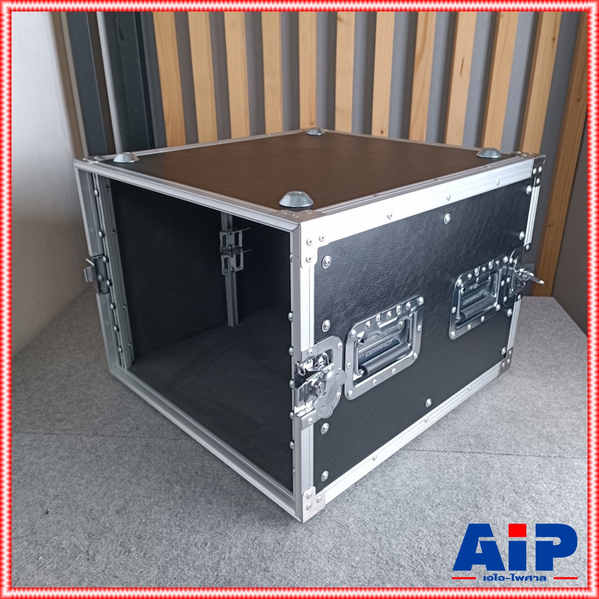 COMPACT B-8U สีดำ RACK ลึก21นิ้ว แร็ค กล่องใส่เครื่องเสียง กล่องแร็คสีดำ แร็คลึก21นิ้ว RACK8U เอไอ-ไพศาล