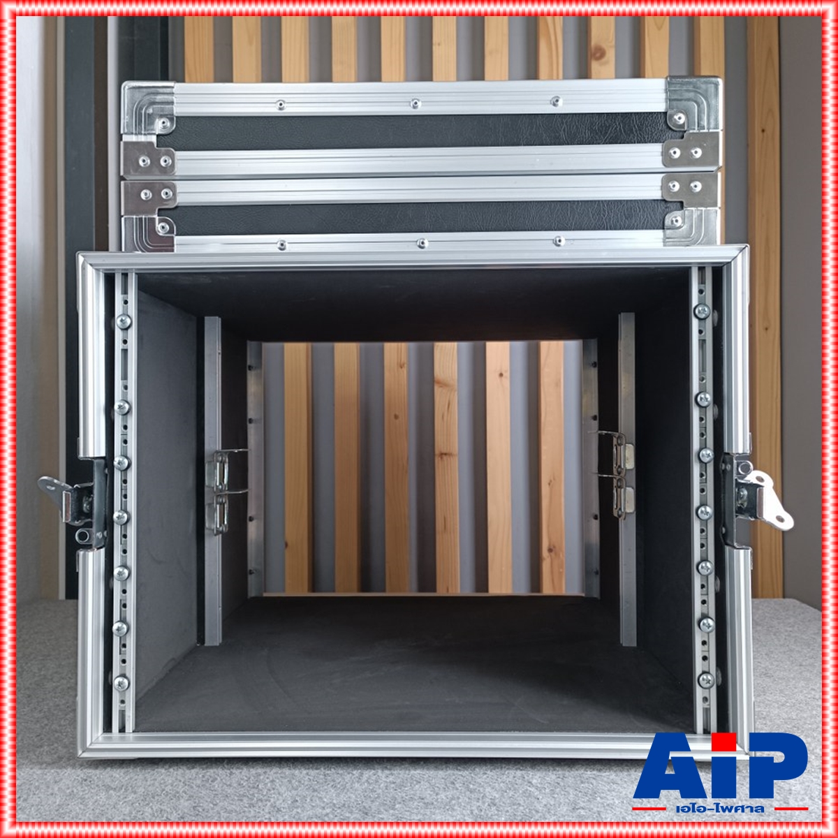 COMPACT B-8U สีดำ RACK ลึก21นิ้ว แร็ค กล่องใส่เครื่องเสียง กล่องแร็คสีดำ แร็คลึก21นิ้ว RACK8U เอไอ-ไพศาล