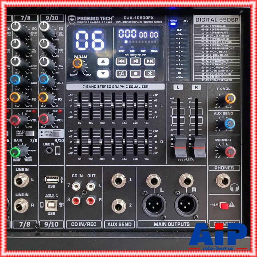 PROEUROTECH PUX-10500FX POWERMIXER ทรงตั้ง เพาเวอร์มิกเซอร์ เครื่องขยายเสียง เพาเวอร์มิกซ์แบบตั้ง PUX 10500FX PUX10500FX เอไอ-ไพศาล