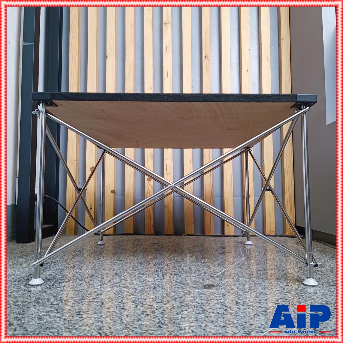 แถมถุงเก็บขาโต๊ะ โต๊ะรุ่น ECO V3 60x60 สูง40 สีดำ ปรับระดับขาได้ โต๊ะวางขาสแตนเลส ขนาดประมาณ 60x60 สูง40เซนติเมตร สีดำ (ขาสามารถพับเก็บได้) โต๊ะอเนกประสงค์ โต๊ะวางมิกซ์ ชั้นวางเครื่องเสียง เอไอ-ไพศาล