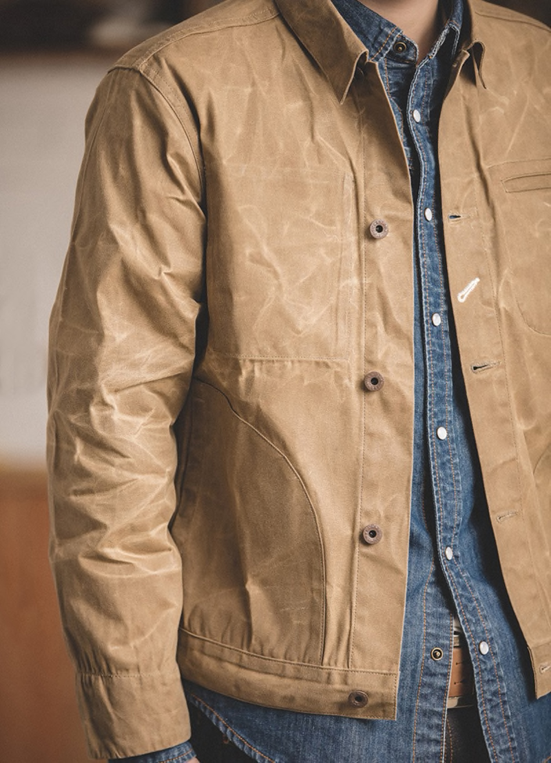 OVERLAY WAXED JACKET