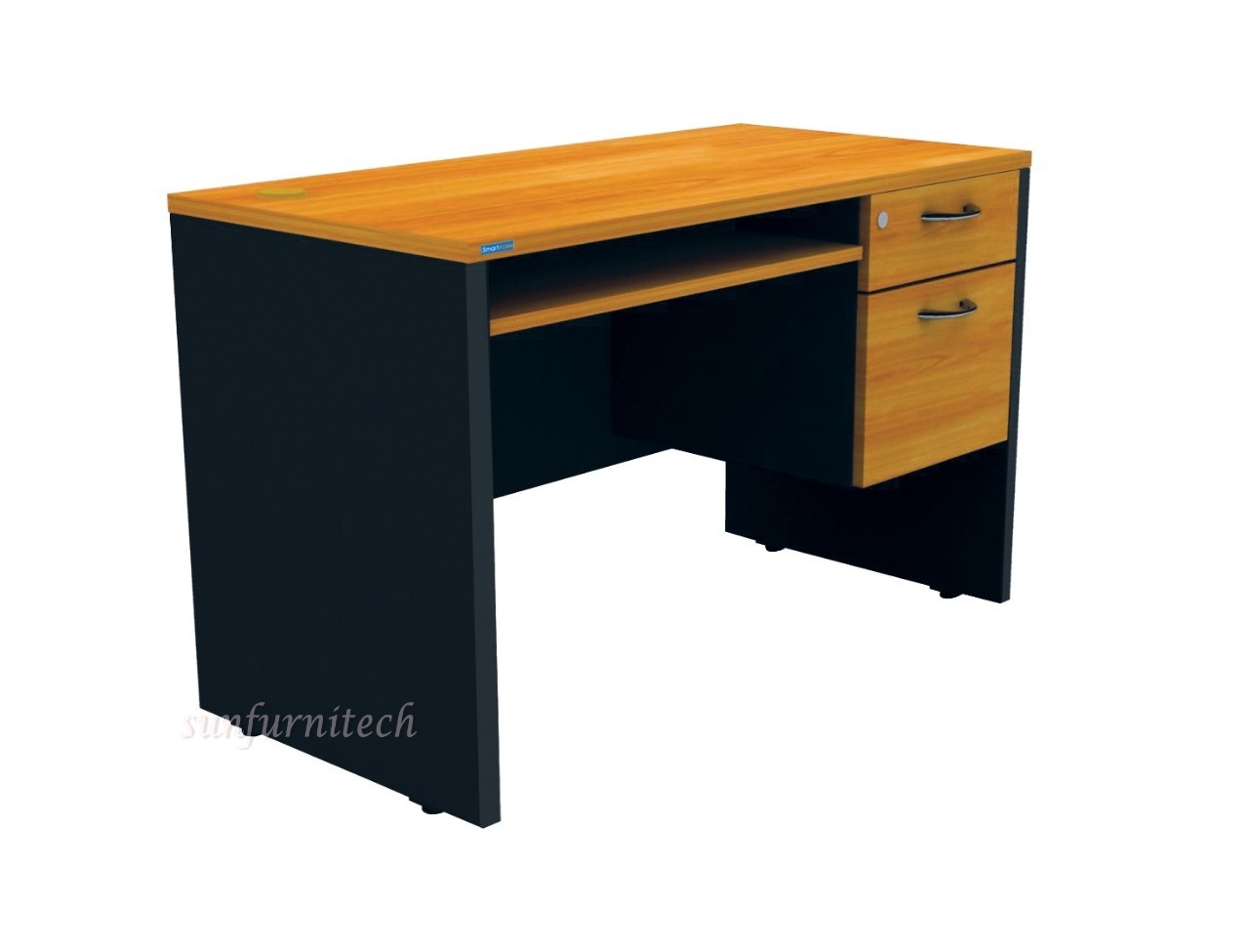 โต๊ะคอมพิวเตอร์ 120 ซม.พร้อมถาดคีย์บอร์ด + 2ลิ้นชัก smart form รุ่น 5C-1202