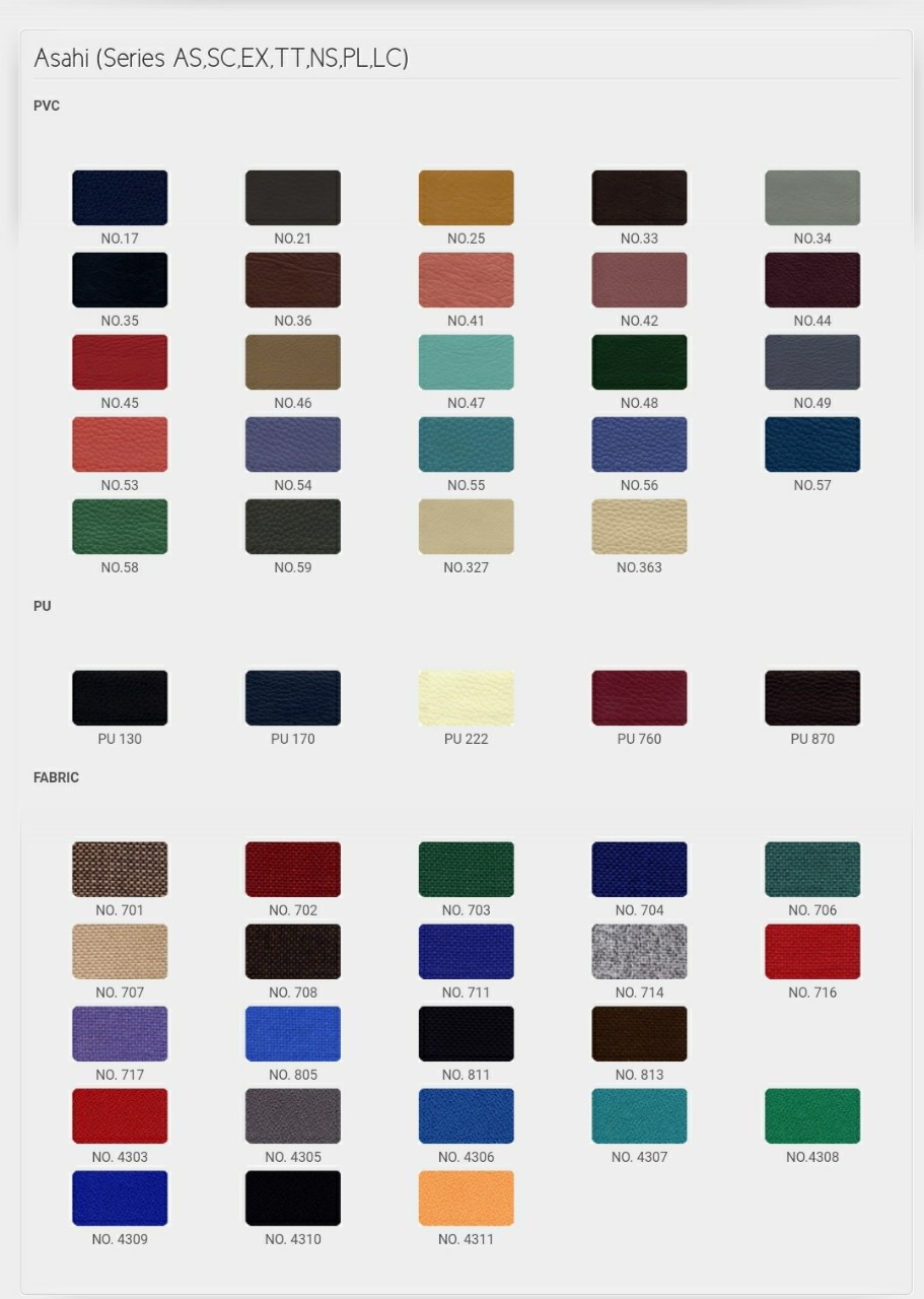 เก้าอี้สำนักงาน, เก้าอี้สำนักงานพนักพิงพลาสติก ยี่ห้ออาซาฮี (asahi) รุ่น PL-1