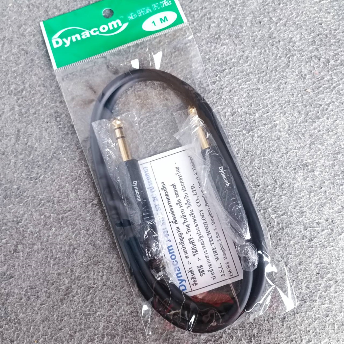 1เมตร DYNACOM J021 สาย PHONE สเตอริโอ TRS หัวท้าย P.MIC ST 6.35mm. สายแจ็คไมค์สเตอริโอ สายสัญญาณสำเร็จรูป เอไอ-ไพศาล