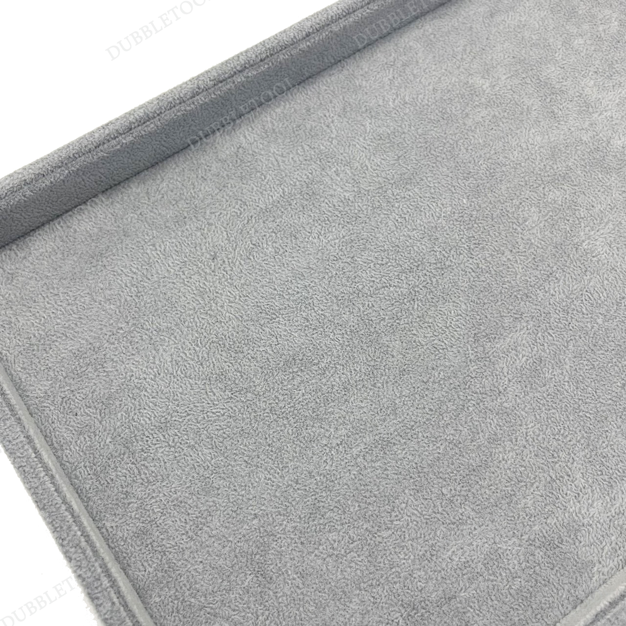 กล่องถาดเรียบ ถาดเรียบกำมะหยี่ ขนาด 35x24x3 ซม. ถาดเรียบกำมะหยี่สีเทา ด้านในบุกำมะหยี่ ถาดวางโชว์แหวนเครื่องประดับ