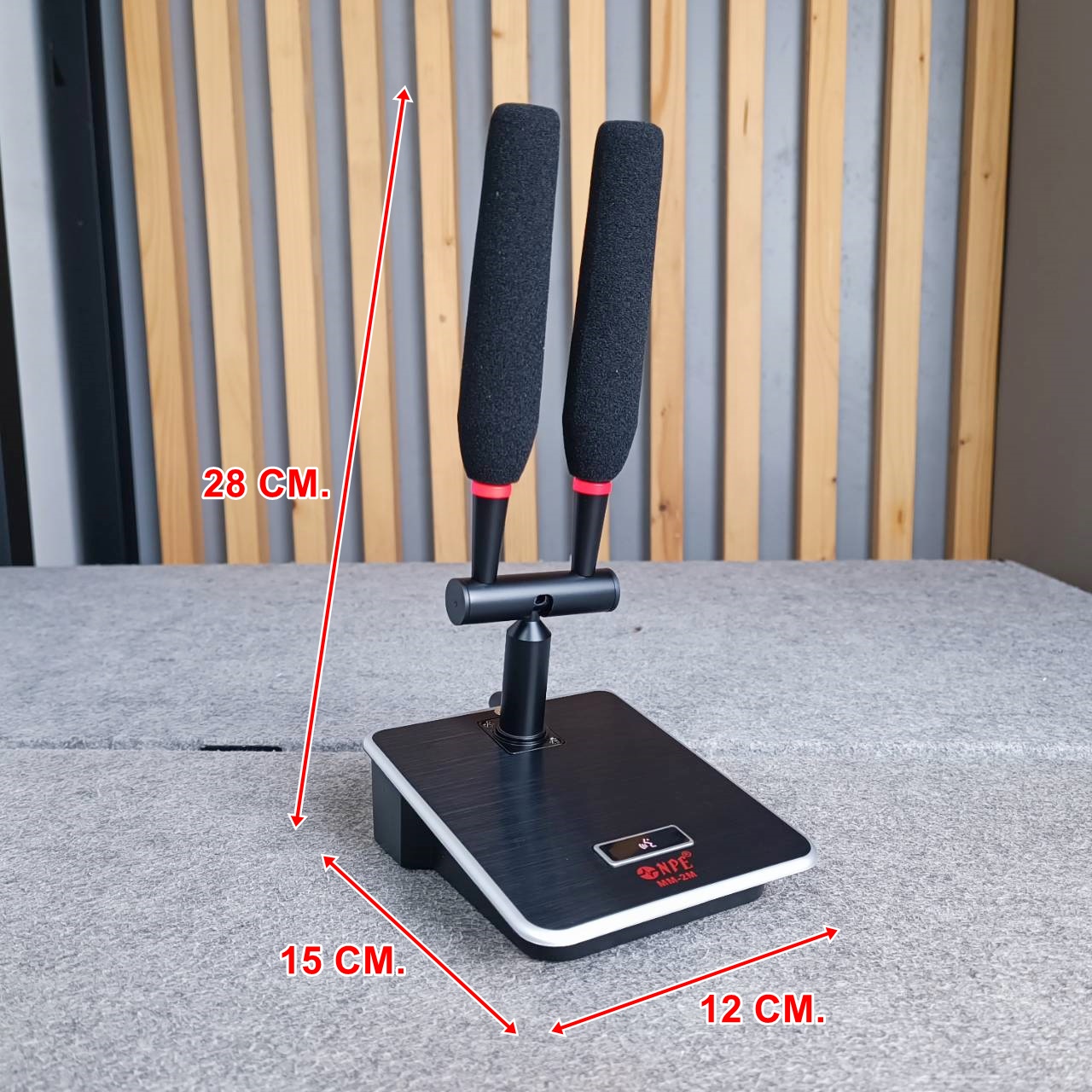 NPE MM-2M ไมค์ตั้งโต๊ะ 2ไมค์ ก้านยาว24เซน ไมค์ประชุม แบบไมค์คู่ เอ็นพีอี รุ่น MM 2M ไมโครโฟน MM2M เอไอ-ไพศาล