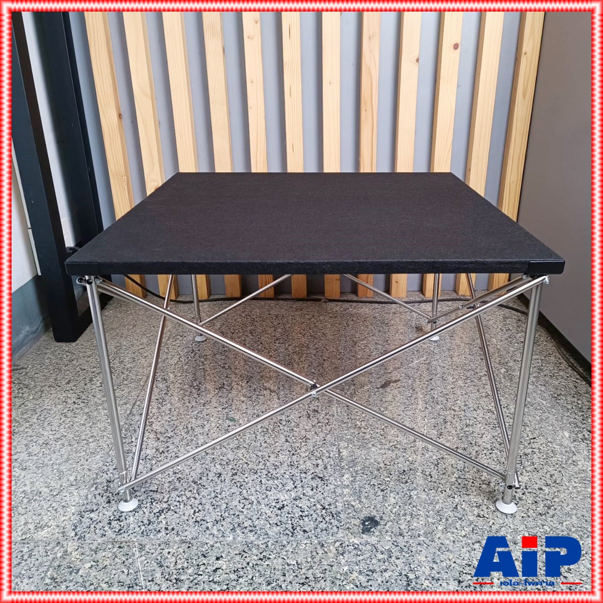 แถมถุงเก็บขาโต๊ะ โต๊ะรุ่น ECO V3 60x60 สูง40 สีดำ ปรับระดับขาได้ โต๊ะวางขาสแตนเลส ขนาดประมาณ 60x60 สูง40เซนติเมตร สีดำ (ขาสามารถพับเก็บได้) โต๊ะอเนกประสงค์ โต๊ะวางมิกซ์ ชั้นวางเครื่องเสียง เอไอ-ไพศาล