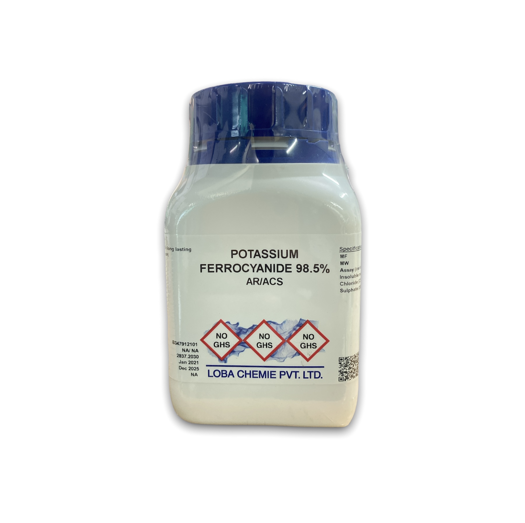Potassium ferrocyanide 98.5% AR/ACS, 500 g - Loba