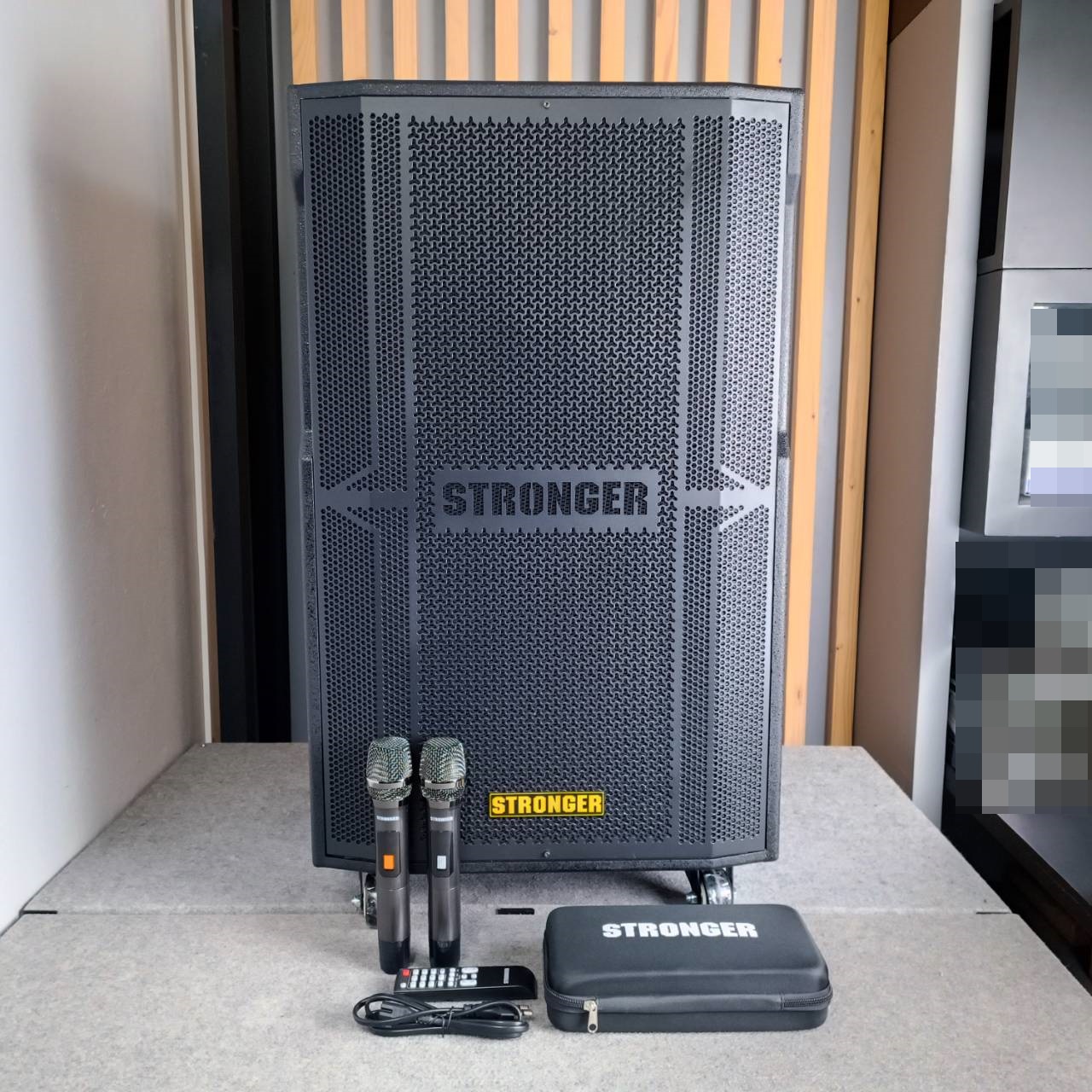 STRONGER HS-188EM ตู้ลำโพงไม้ 18นิ้ว มีแบต ไมค์ลอย ลำโพงบลูธูท ลำโพงพกพา ลำโพงล้อลาก ลำโพงกลางแจ้ง HS 188EM HS188EM เอไอ-ไพศาล