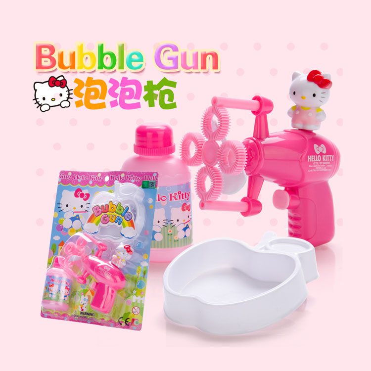 KT-50008 ปืนเป่าฟองคิตตี้ ลิขสิทธิ์ถูกต้อง ปลีกชิ้นละ (แพ็คไม่สวย)