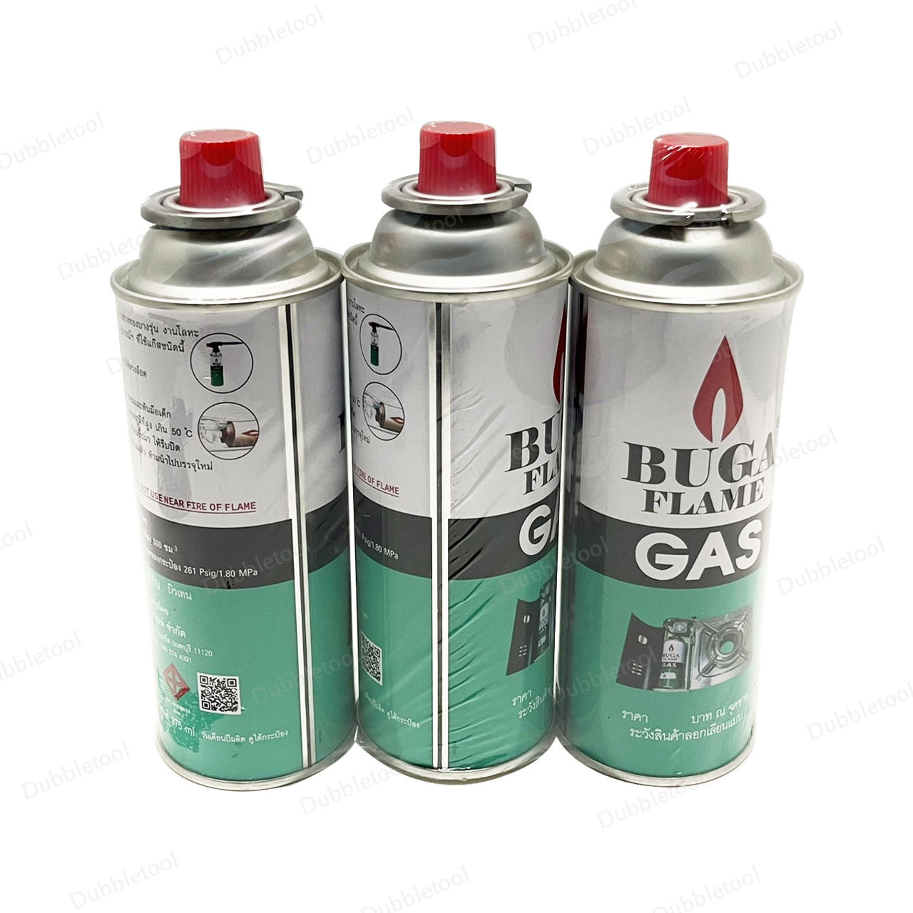 BUGA FLAME แก๊สกระป๋อง แก๊สเตาปิคนิค แก๊สชนิดเชื่อมต่อ บูกก้า (แพค 3) มี มอก.974-2533 เจ้าเดียวในประเทศไทย จำนวน 3 กระป๋อง