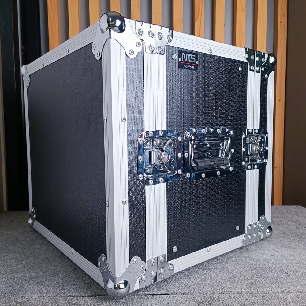NTS RS-R10U RACKไม้2ฝาผิวสีดำ ลึก11นิ้ว แร็คไม้ RACK กล่องใส่เครื่องเสียง กล่องแร็ค กล่องRACK แร็คลึก11นิ้ว เอไอ-ไพศาล