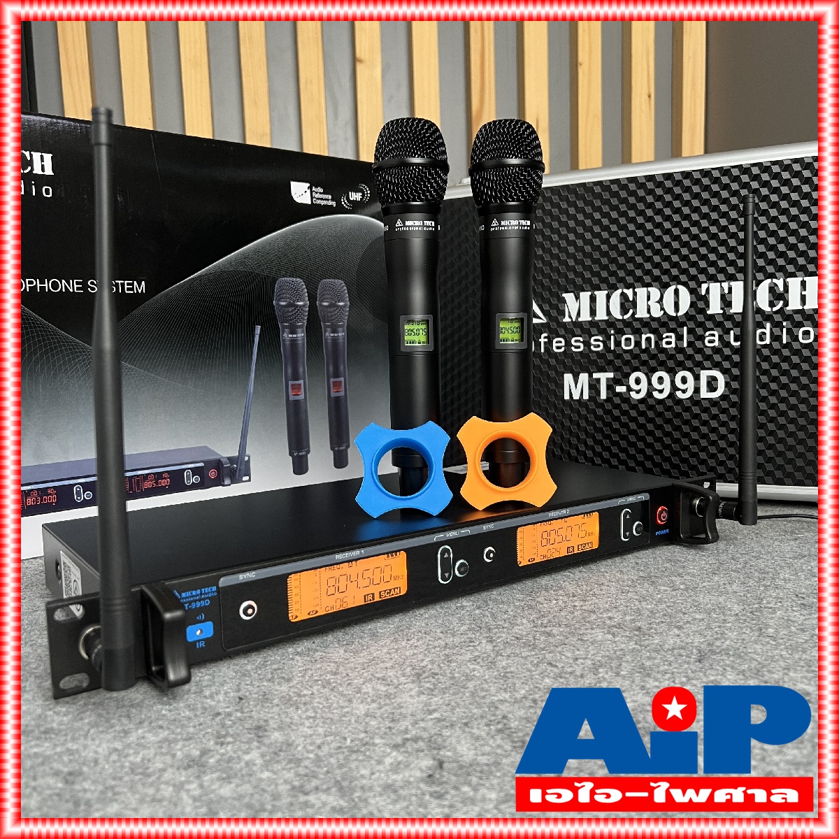 yyy ความถี่ใหม่ กสทช MICROTECH MT999D ไมค์ลอยมือถือคู่UHF ไมค์ลอยคู่ ไมค์คาราโอเกะ MT-999D แถม อุปกรณ์ย้ายเสา กระเป๋าเก็บไมค์ MT 999 D MT999 D MICRO TECH ไมโครเทค ล๊อตใหม่ความถี่ 694-703 / 748-758 HZ