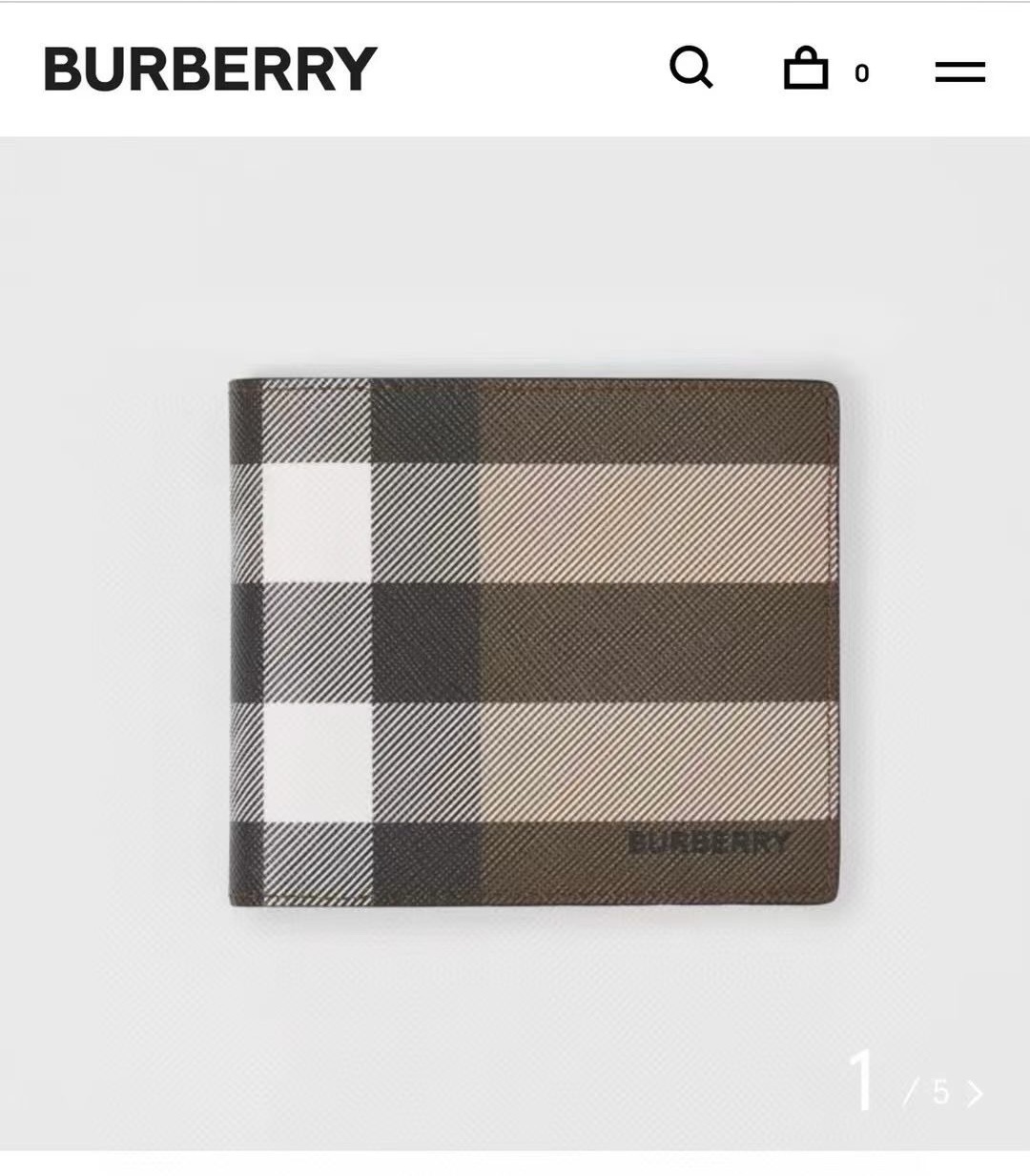 **Do** กระเป๋าเงินใบสั้น BURBERRY Tartan print bifold wallet เสียบบัตรได้ 8 ใบ สินค้าใหม่ ของแท้