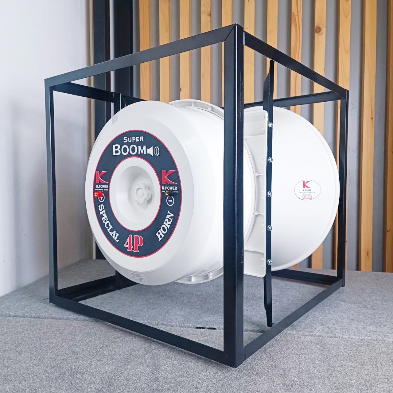 K.POWER ABS21 4x4 21นิ้ว ปากฮอร์น4ยูนิต 4แกน (ABS) พร้อมยูนิต KA-200 มีโครงเหล็กล้อมรอบ4x4 KA200 KA 200 เอไอ-ไพศาล