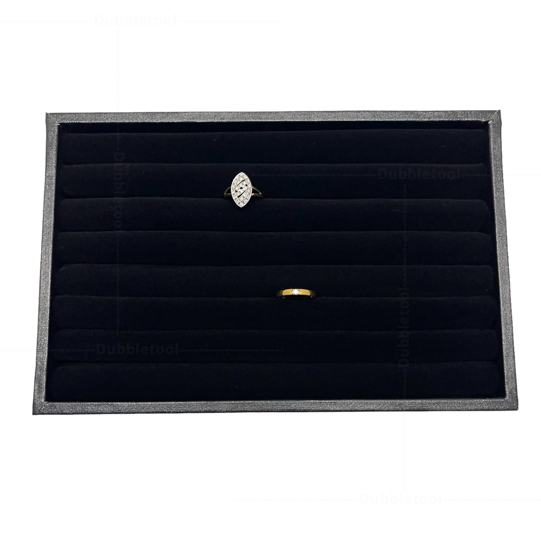 ถาดโชว์แหวน ถาดเสียบแหวน ถาดแหวน ถาดฟูกใส่แหวน ถาดแหวน ถาดเสียบแหวน สีดำ/สีแดง ขนาด 6.5X10,10x14 นิ้ว INCH4