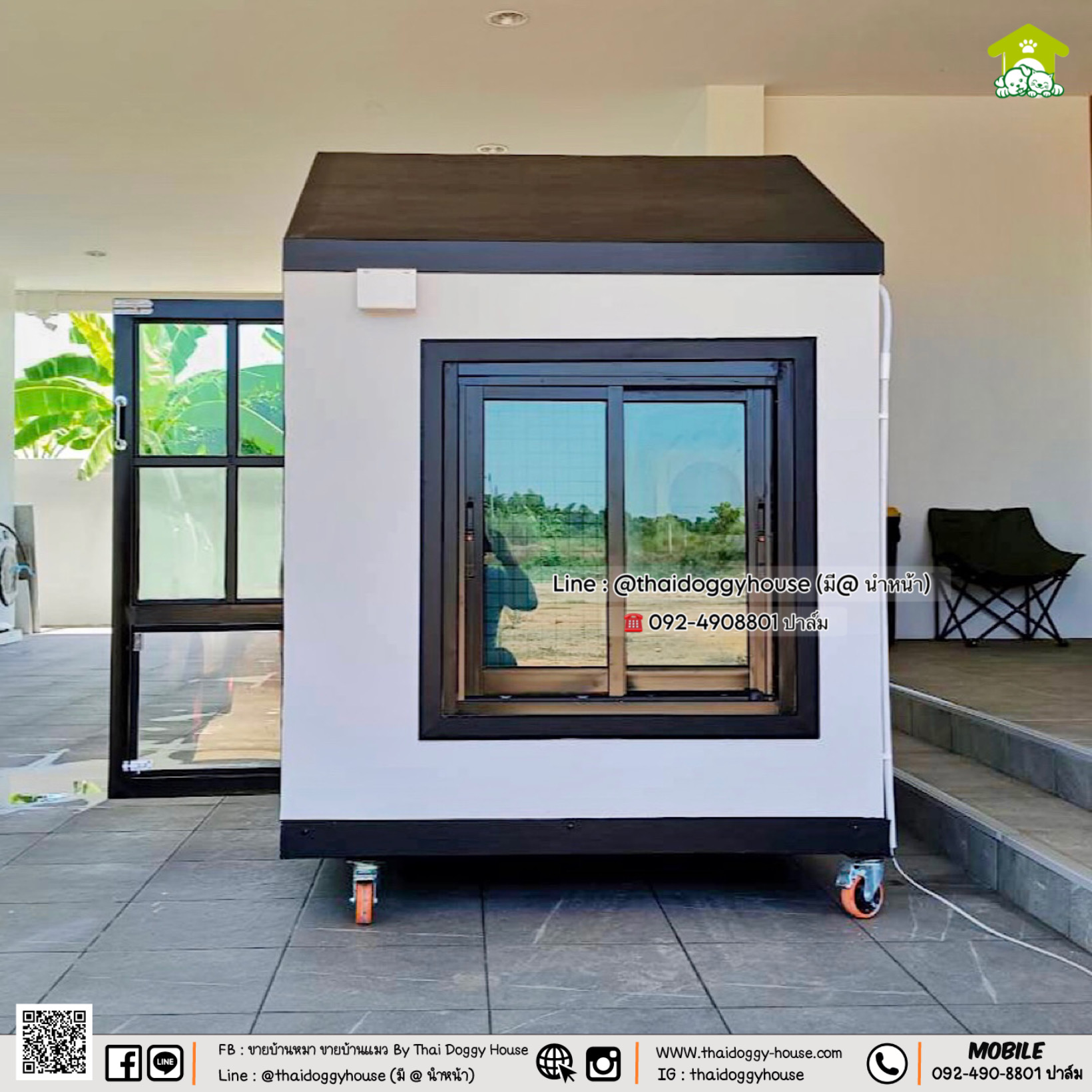 🏡🎀 บ้านหมา บ้านแมว 𝐓𝐡𝐚𝐢 𝐝𝐨𝐠𝐠𝐲 𝐡𝐨𝐮𝐬𝗲 บ้านรองรับการติดแอร์