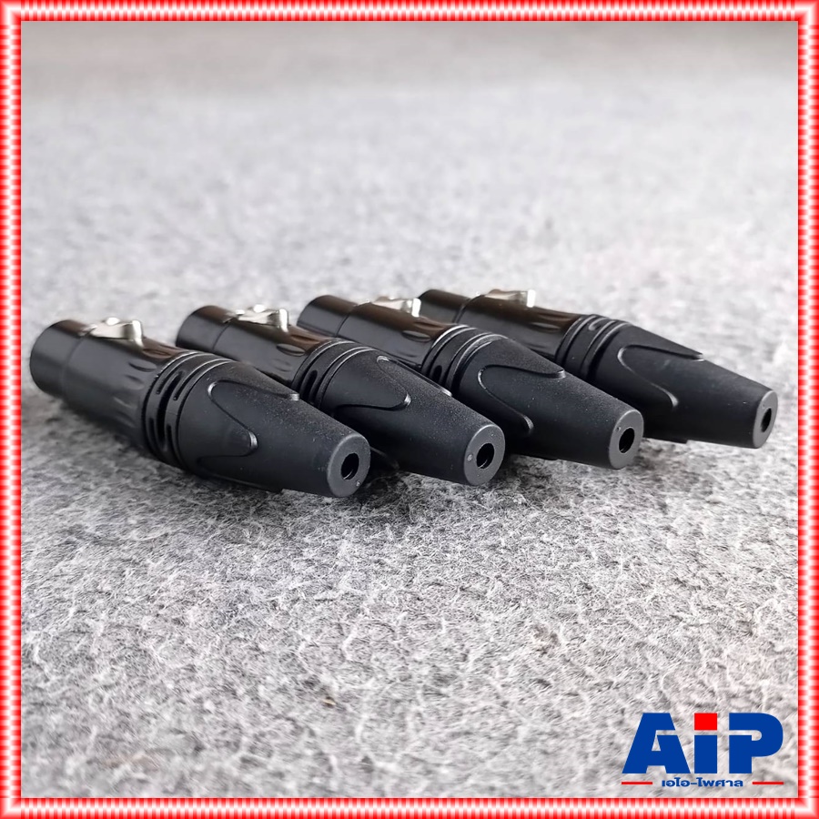แพ็ค4ตัว TADA GYX-01BK XLR เมีย สีดำ แจ็คแคนนอนตัวเมีย CANNON GYX01BK GYX 01BK J.cannon เอไอ-ไพศาล