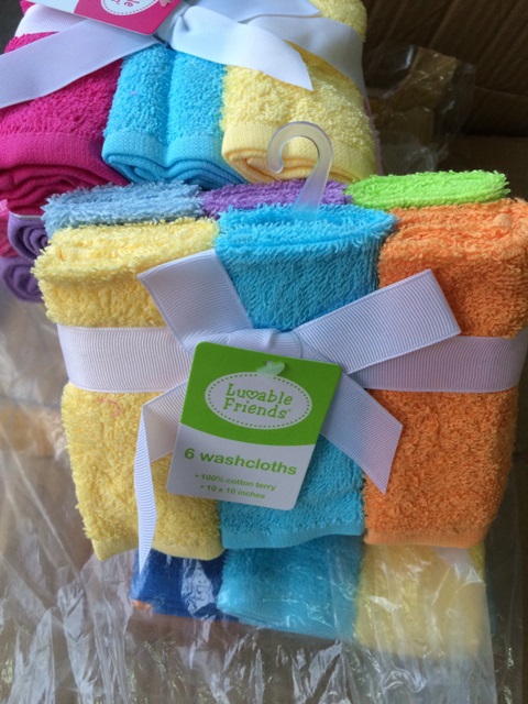 CH146 ของใช้เด็กผ้าเช็ดปากเด็ก ผ้าเช็คหน้าเด็ก ผ้าขนนุ่ม เซต 6 ผืน เซ็ตละ