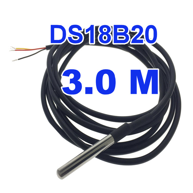 3m DS18B20 (ของแท้) (One Wire Waterproof(กันน้ำ) Temperature Sensor ยาว 3 เมตร