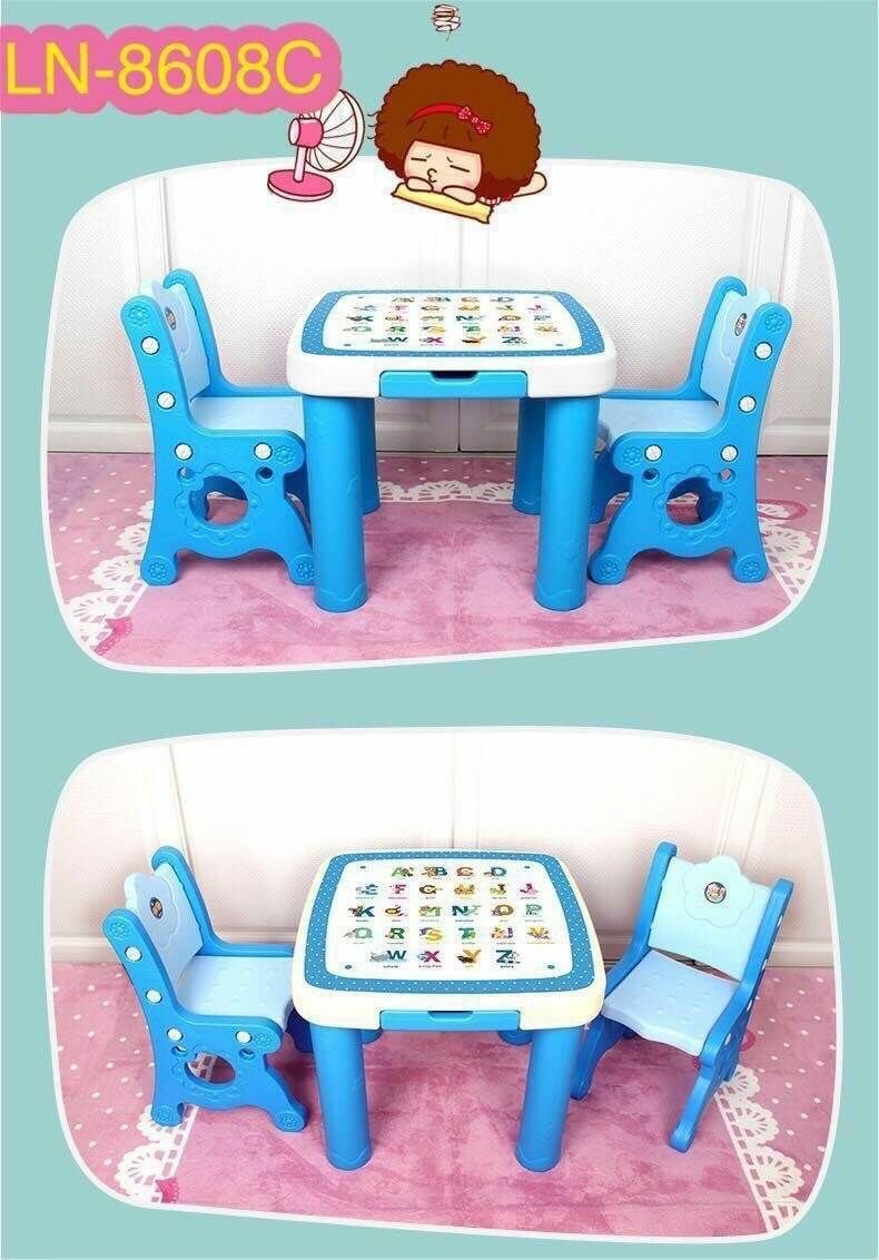 LN-8608 ของใช้เด็กโต๊ะนักเรียนพร้อมเก้าอี้ 2 ตัว ชุดละ