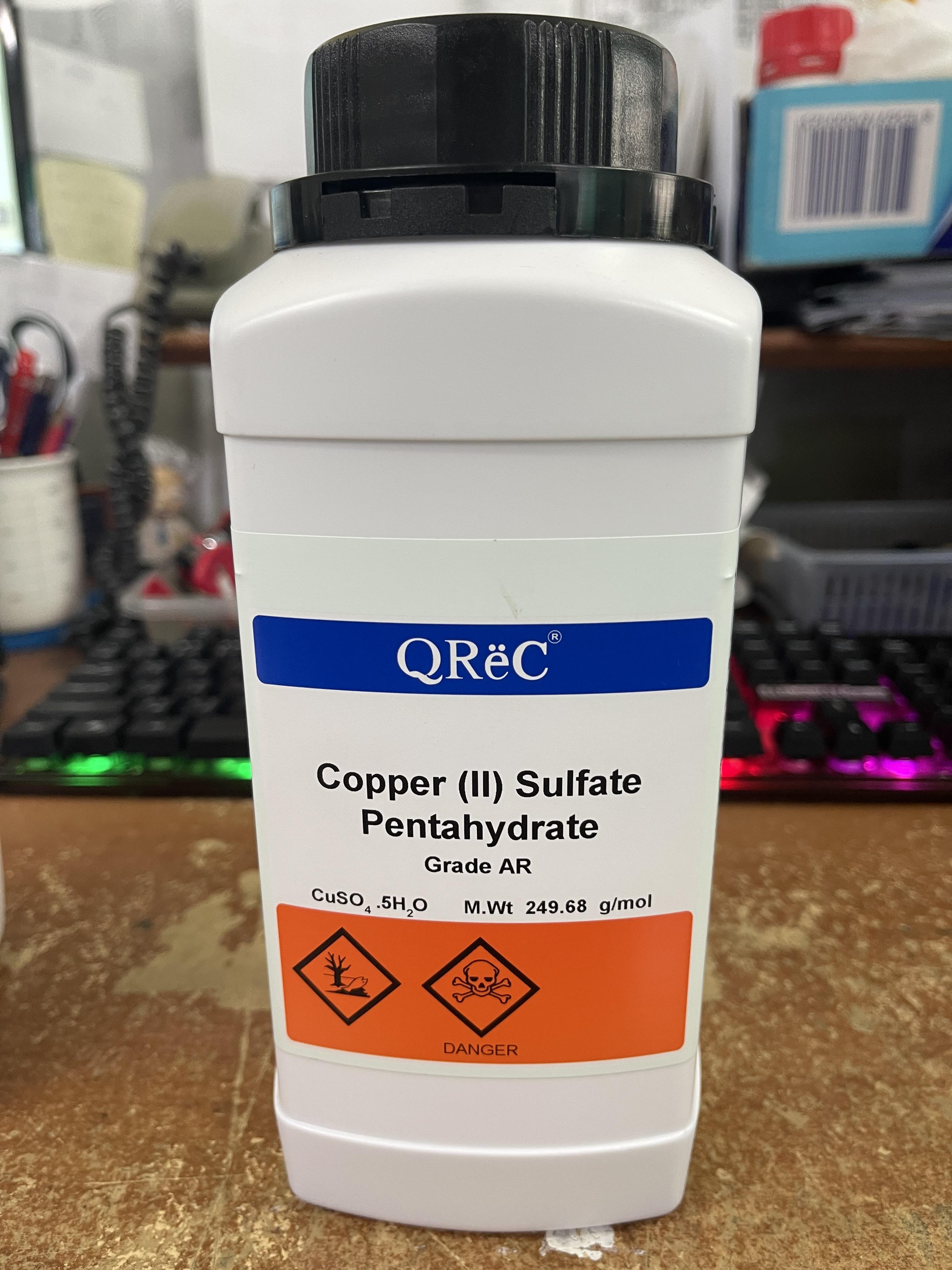 Copper (II) Sulfate Pentahydrate AR Grade ขนาด 1 กิโลกรัม