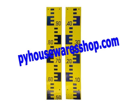 แผ่นวัดระดับน้ำ Staff Gauge แบบลาด-แผ่นเหล็ก