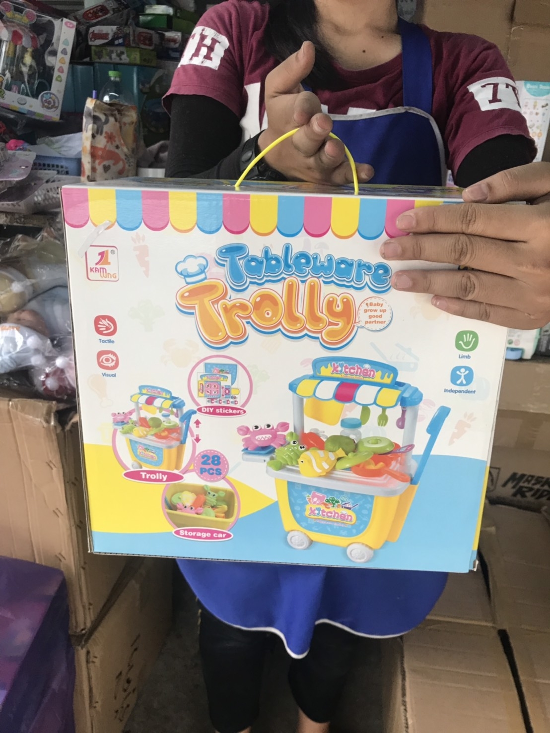 CA047405 ของเล่นเด็ก รถเข็นอาหาร