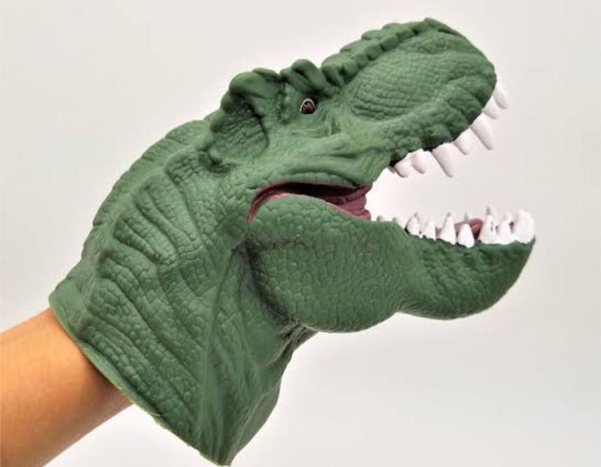 1702A ของเล่นเด็กไดโนเสาร์สวมมือ ถุงมือไดโนเสาร์ ปลีกชิ้นละ
