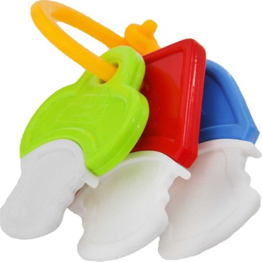 SL84801-18 ของเล่นเด็กเขย่ามือยางกัดกุญแจ