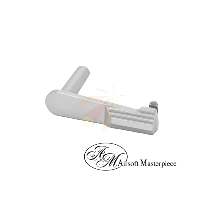 Airsoft Masterpiece CNC Steel Slide Stop – Type 2 - SV (Matt Silver)