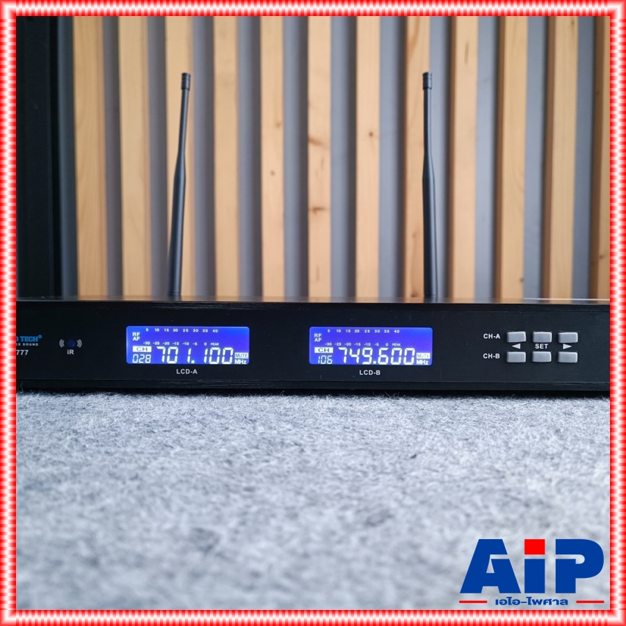*ไม่มีกระเป๋า* PROEUROTECH PRO-777 ไมค์ลอยคู่UHF ไมค์ลอยปรับความถี่ มี2ช่วงความถี่ โปรยูโรเทค 4เสารับสัญญาณ PRO 777 PRO777 PRO EUROTECH เอไอ-ไพศาล