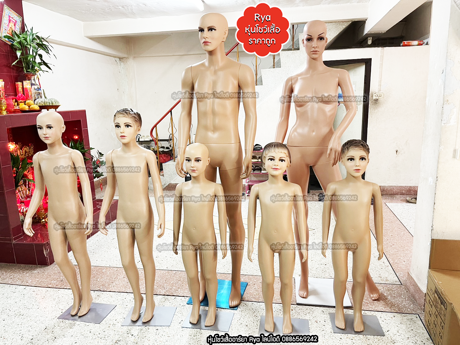 หุ่นเต็มตัวผู้หญิงพร้อมฐานวาง แต่งหน้าสวย สีเนื้อ หุ่นนอกพลาสติกสีเนื้อเกรดสวย ถอดประกอบแขนขาและฐานวางได้ค่ะ (ราคาไม่รวมวิก)