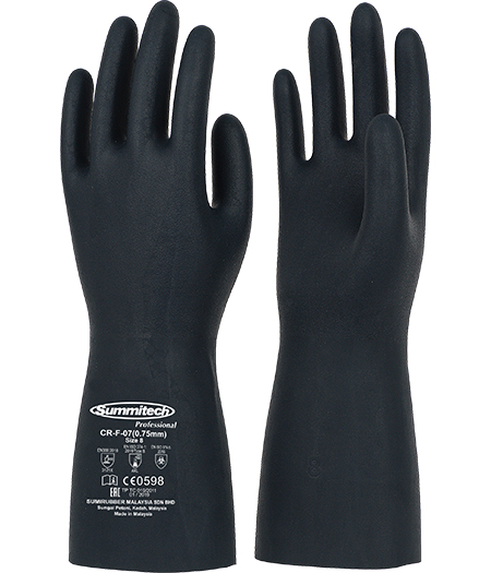 ถุงมือยางไนไตร ถุงมือป้องกันสารเคมี ถุงมือทำสวน ถุงมือทำความสะอาด SUMMITECH รุ่น CR-F07 Size 9 ( L ) บรรจุ 1:1