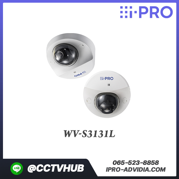กล้อง i-PRO รุ่น WV-S3131L 2MP(1080p) IR Indoor Compact Dome Network Camera