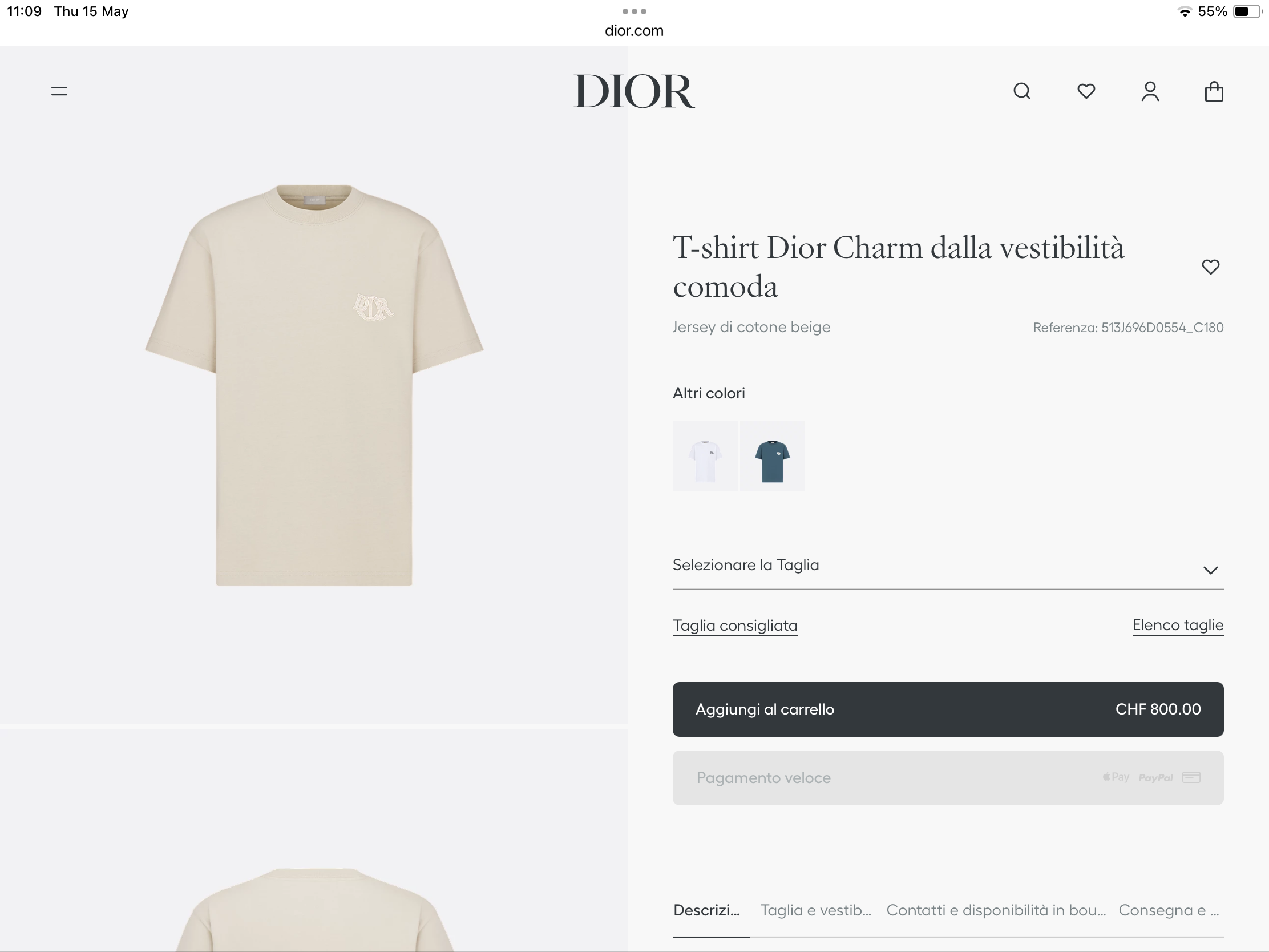 Mix**เสื้อยืด DIOR T-shirt Dior Charm dalla vestibilità comoda ใส่ได้ ชาย หญิง สินค้าใหม่ ของแท้