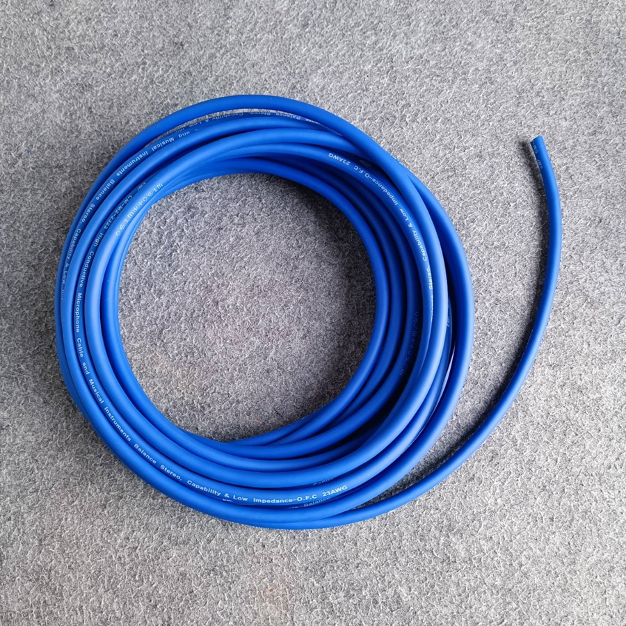 สีน้ำเงิน ขด10เมตร CM สายไมค์สเตอริโอ 6mm M2-2323 สายไมค์ST 23AWG M2 2323 สายสัญญาณ ST สายไมค์CM สายไมค์ 6mm เอไอ-ไพศาล