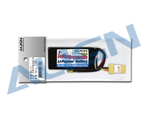 แบตเตอรี่ลิโพ Align 1300mah 11.1v 30c (3เซล) ใช้กับ 300X