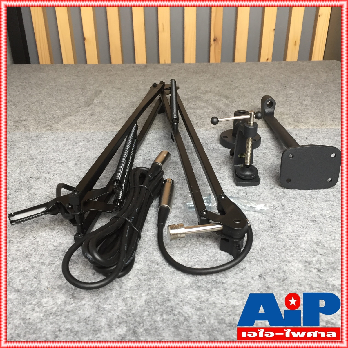 *ไม่รวมไมค์* SUPERLUX ขาแขวนไมค์สตูดิโอ HM-50 ขาแขวนไมโครโฟนสตูดิโอแบบยึดขอบโต๊ะ เหมาะสำหรับห้องจัดรายการวิทยุออนไลน์ HM50 HM 50 เอไอ-ไพศาล