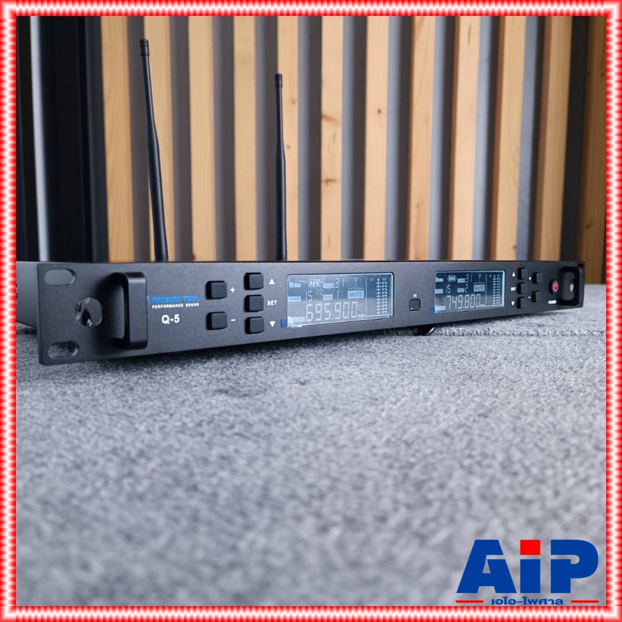 PROEUROTECH Q-5 ไมค์ลอย UHF รุ่นใหม่ ปรับความถี่ได้ ความถี่ใหม่ เครื่องรับเล็ก มีกระเป๋า โปรยูโรเทค Q 5 Q5 เอไอ-ไพศาล
