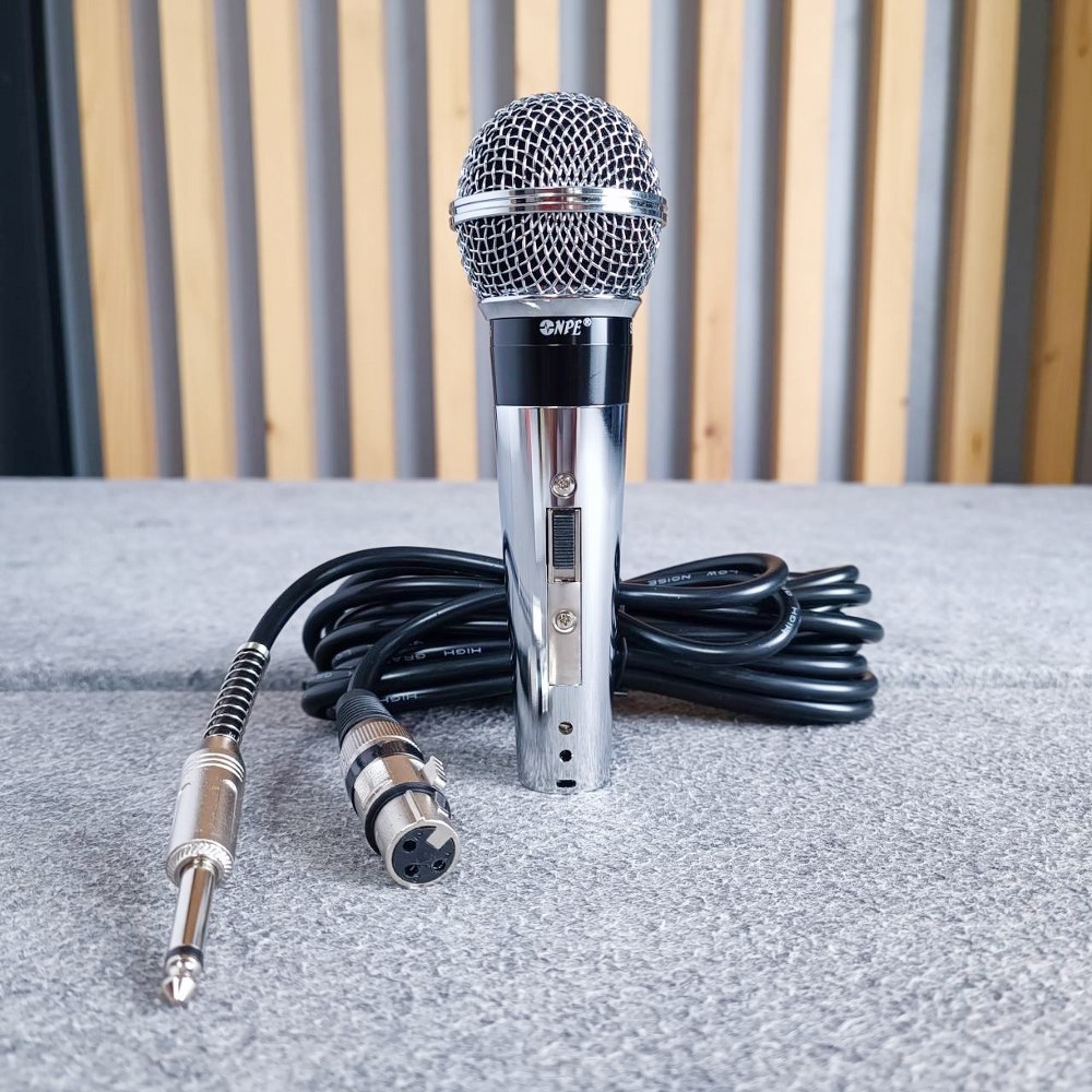 NPE SM-565 ไมค์สายด้ามสีเงิน ไมโครโฟน ไมค์สาย Dynamic ไมค์สาย พร้อมสาย SM 565 เอ็นพีอี SM565 เอไอ-ไพศาล