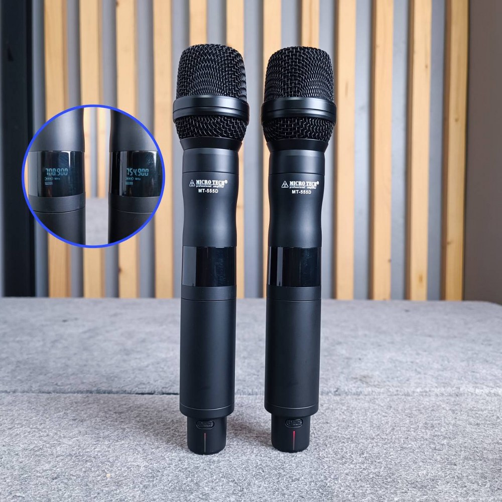 MICROTECH MT-555D ไมค์ลอยมือถือคู่UHF ไมค์ลอยคู่ ไมค์คาราโอเกะ MT-555D แถม อุปกรณ์ย้ายเสา กระเป๋าเก็บไมค์ MT 555 D MT 555D MT555D MICRO TECH ความถี่ใหม่ กสทช ไมโครเทค เอไอ-ไพศาล