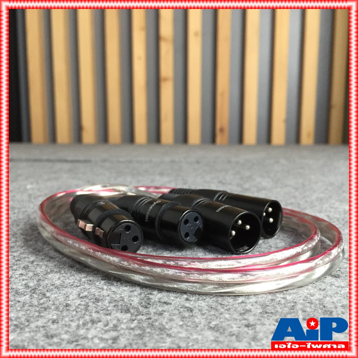 1เมตร DYNACOM สายP.CANNON-J.CANNONข้างละ2หัว 1M J2049 สายใส สายสัญญาณเสียง XLR-XLR ผู้เมีย คู่ยาว 1เมตร XLRจะมีสีเงินและสีดำขึ้นกับล็อตการผลิต