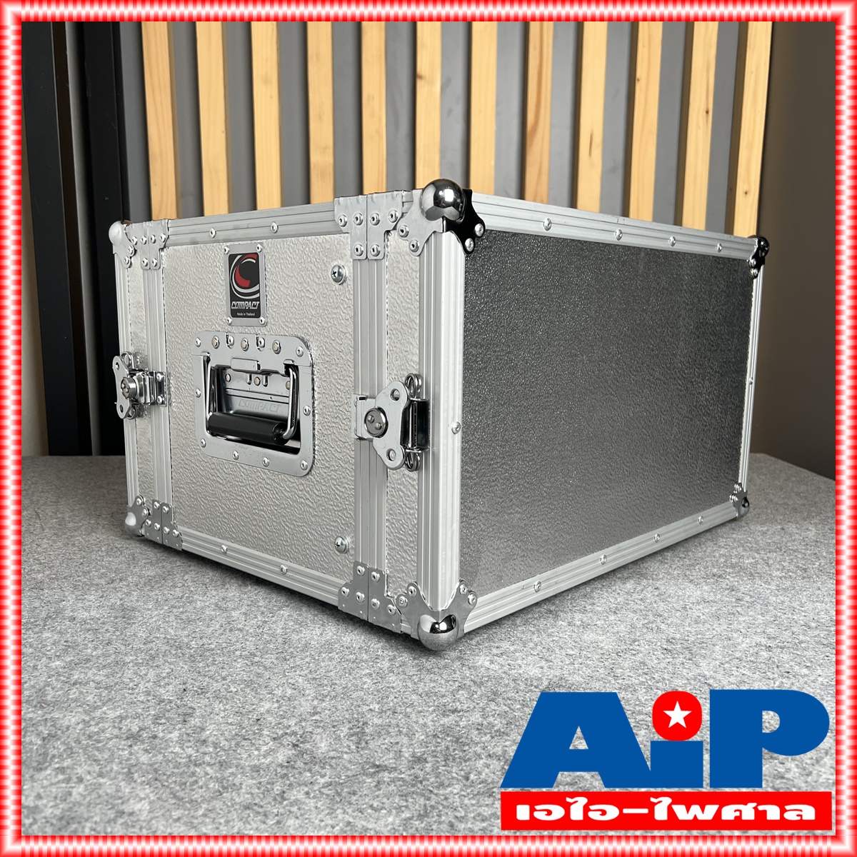 แร็ค COMPACT LA 6U RACK ไม้ผิวอลูมิเนียมสีเงิน ลึก 11นิ้ว LA6U แร็คเครื่องเสียง แร็คไม้ คอมแพ็ค LA-6U เอไอ-ไพศาล