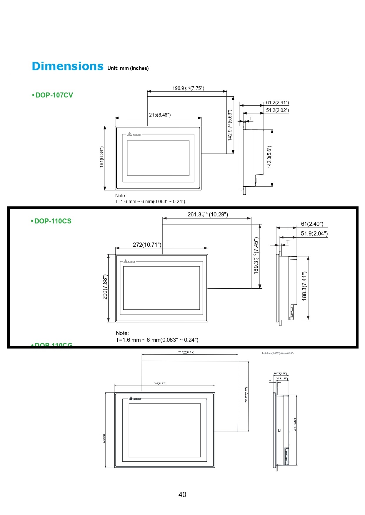 Delta HMI Touch screen 10.1 นิ้ว