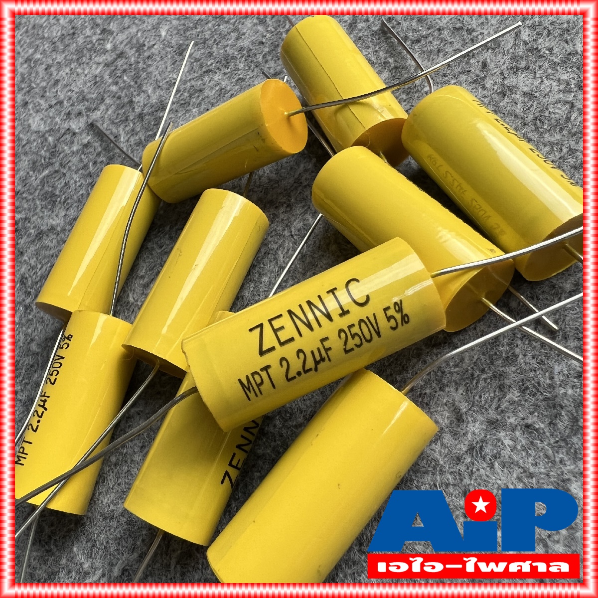 10ตัว ZENNIC C2.2/250V MPT สีเหลือง Cเสียงแหลม คาปาซิเตอร์ คอนเดนเซอร์ ซีเสียงแหลม ซ๊2.2/250โวลต์ ซีตัดเสียงแหลม เอไอ-ไพศาล