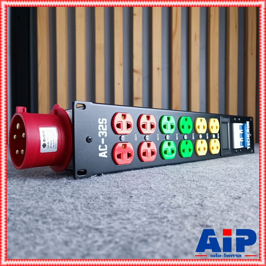 3เฟส TECHCRON AC-32S ชุดโหลดไฟ 3เฟส ปลั๊กคละสี *สีแดง* ปลั๊กโหลดไฟ วัสดุเป็นเหล็ก พร้อมจอแสดงผล AC32S เอไอ-ไพศาล