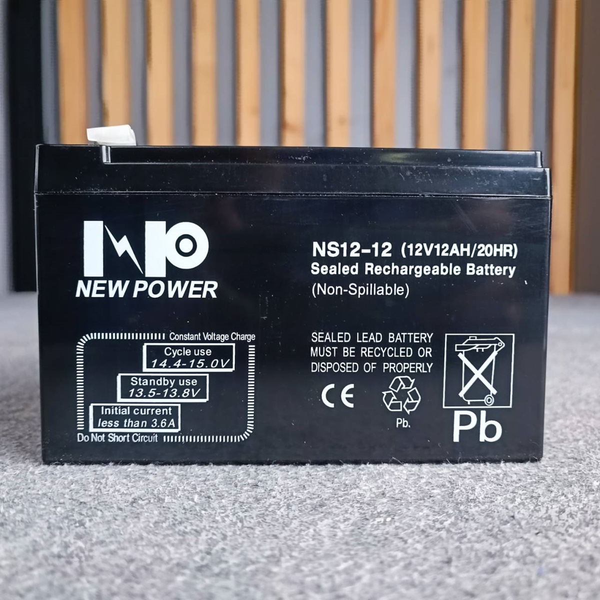 แบตเตอรี่แห้ง 12V 12AH NEW POWER แบตเตอรี่ UPS 12A Battery แบตรถไฟฟ้า แบตสำหรับสำรองไฟ แบตUPS แบตเตอรี่UPS เครื่องสำรองไฟฉุกเฉิน เอไอ-ไพศาล